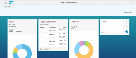 A page developed in SAP Build.