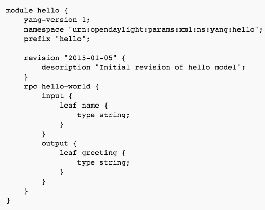 example YANG module