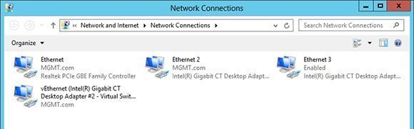 Hyper V virtual network