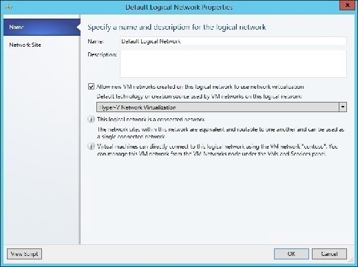 You must allow VM networks to use the logical network