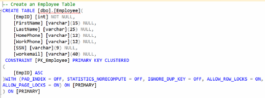 Figure 1. An example database for testing data masking.