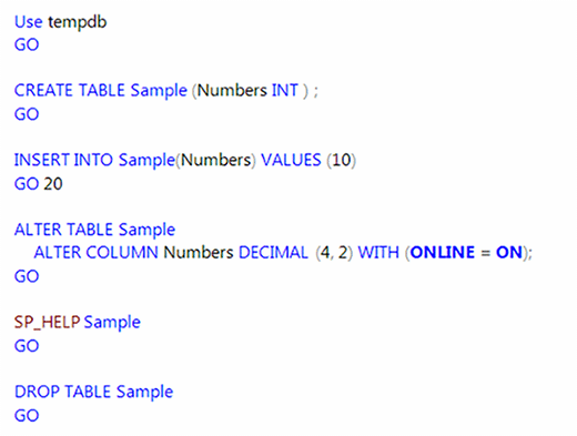 T-SQL code in SQL Server 2016