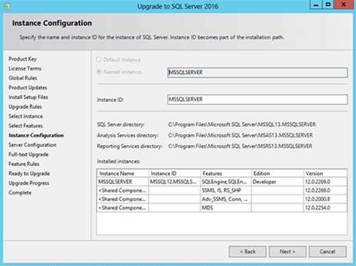 Instance Configuration