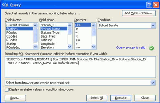 query with sqlpro