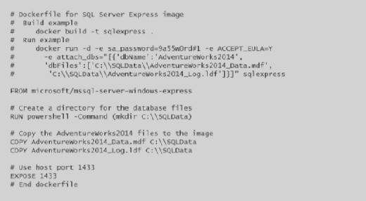 Build SQL Server Containers with Dockerfile
