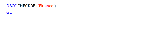 DBCC CHECKDB command.