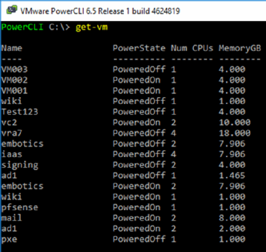 Get VM status