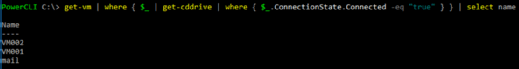 Get VMs with CDs