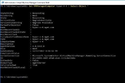 Information about managed servers
