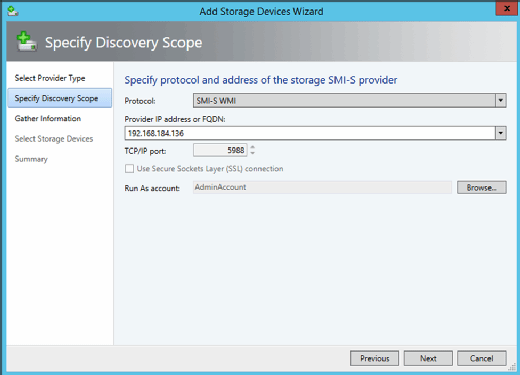 Specify Discover Scope