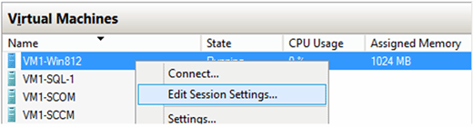 Edit Session Settings