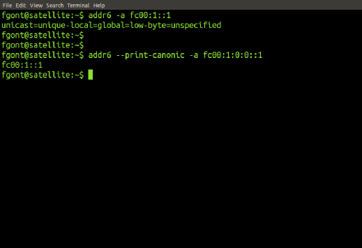 SI6 Networks' IPv6 Toolkit's addr6 tool.