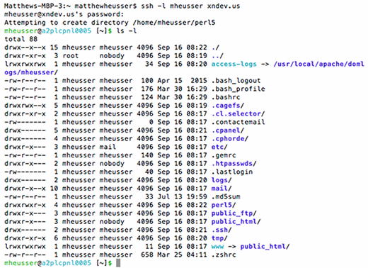 Create a directory using UNIX
