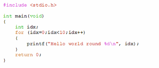Sample hello.c file