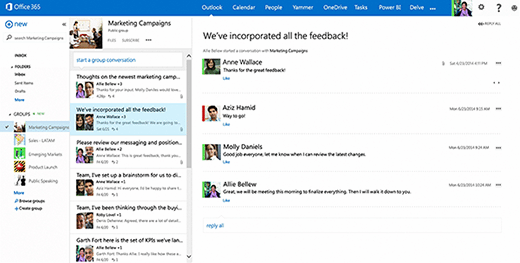 Office 365 collaboration tools run the gamut