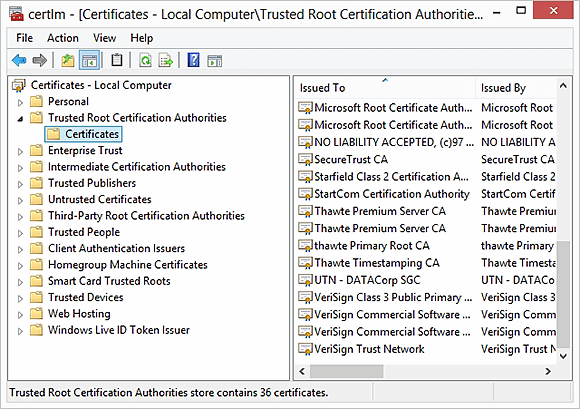 Adding certificate authorities