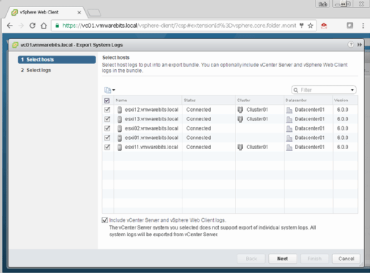 vsphere web client server logs vsphere web client server logs
