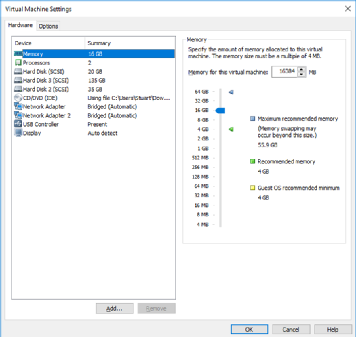 Layouts für alle drei virtuellen ESXi-Hosts