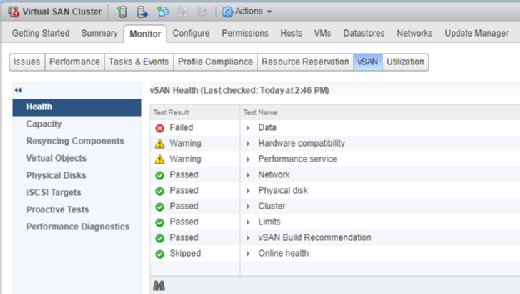 Prüfen Sie den vSAN Cluster Status