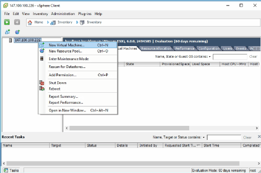 download vcenter client from host