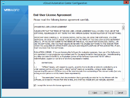 vCAC configuration