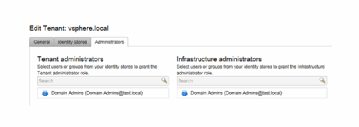 Tenant and infrastructure administrators