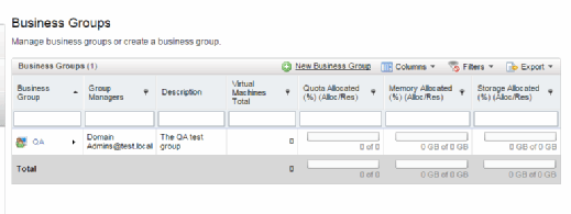 Create a business group