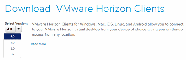 vm horizon client latest version
