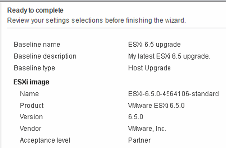 Überprüfen der Update-Einstellungen auf ESXi 6.5.