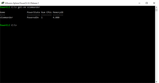 Displaying VM details.