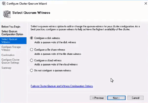 Windows Server Failover Clustering, WSFC