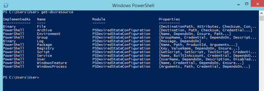 Screenshot of PowerShell DSC