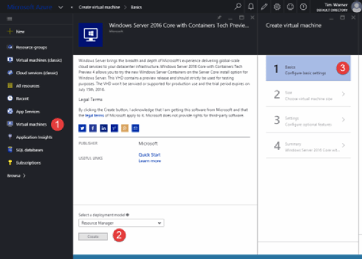 Microsoft Azure container