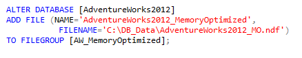 adding database files to the filegroup