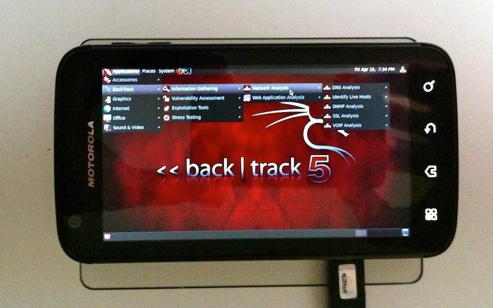 BackTrack 5 on a Motorola Atrix 4G