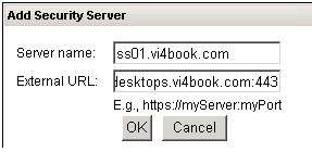 Fig. 5: Type Security Server name