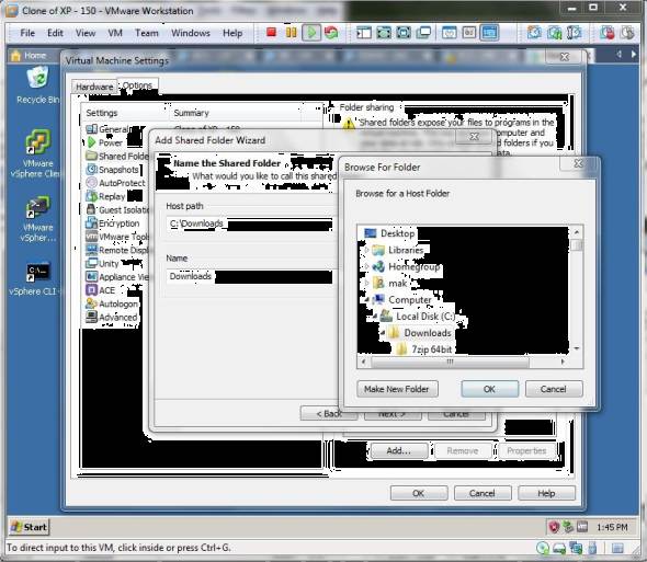 vmware workstation shared folder