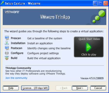 vmware thinapp client