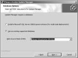 vCenter Server Update Manager Database Options choice screen shot