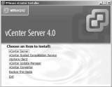 vCenter Server 4.0 Installer splash screen screen shoht