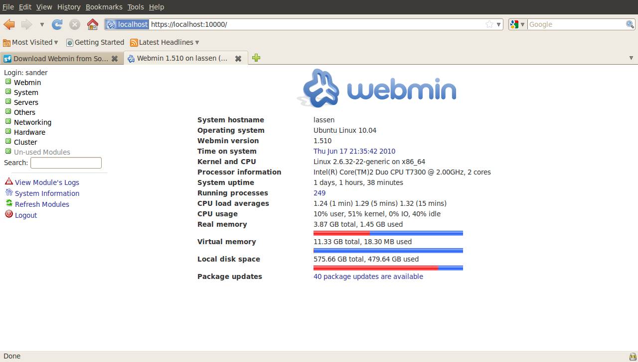 webmin pour windows
