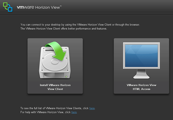 use vmware horizon view client