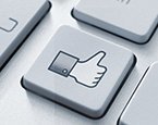 Facebook icon on keyboard
