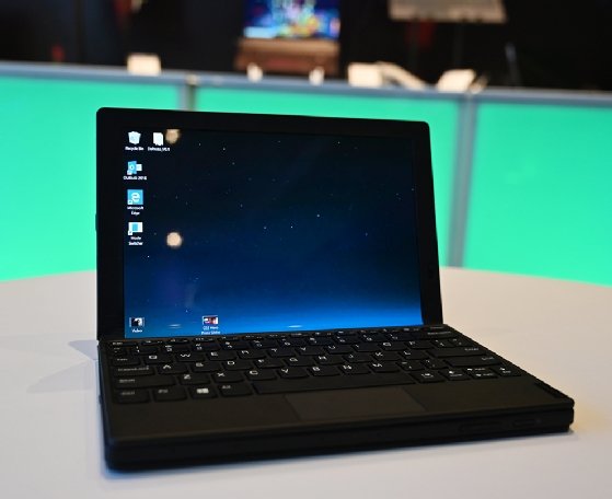The Lenovo ThinkPad X1 Fold comes with a Bluetooth keyboard that can magnetically attach to the screen or be removed for the tablet experience.