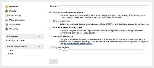 Setting up a new job in Jenkins