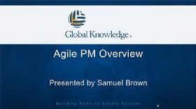 Agile project management presentation title slide