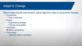 Adjust high-level plans to account for changes