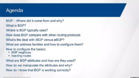 BGP presentation agenda