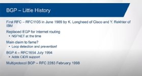 History behind BGP